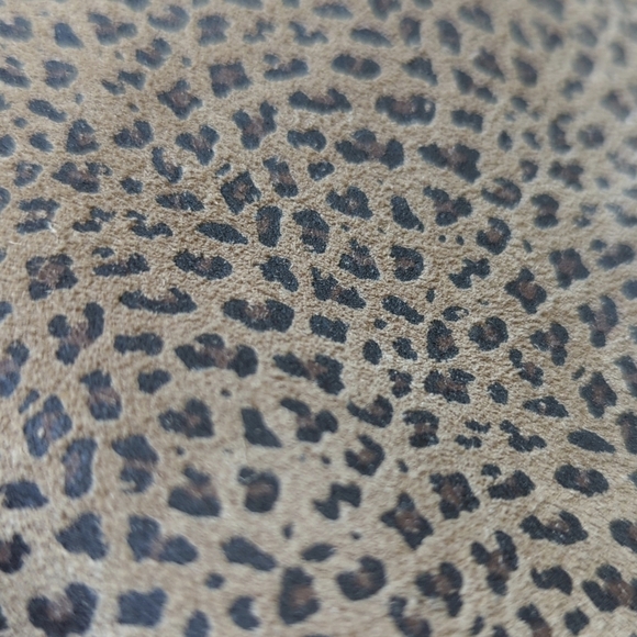 Toms Desert Chic Cheetah Printed Suede Lace Up Wedge Ankle Booties Tan Black 10 - Picture 12 of 16